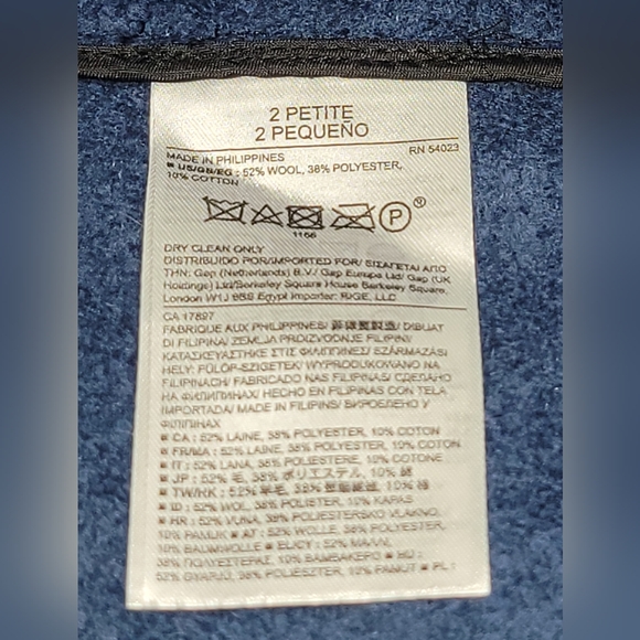 NWT Banana Republic Textured Knit Boyfriend Indigo Women's Blazer Size 2P - Picture 7 of 12